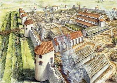 Castelo de Portchester, AD345, c1990-2010 de Peter Dunn