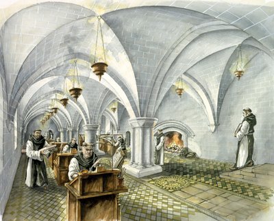 Abadia de Rievaulx, século 13, c1990-2010 de Peter Dunn