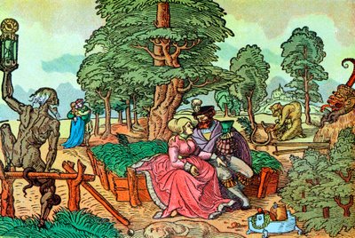 Os perigos da luxúria e do amor ilícito, século XVI de Peter Flötner