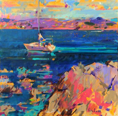 Em Anchor, Costa de St Tropez de Peter Graham (Contemporary)