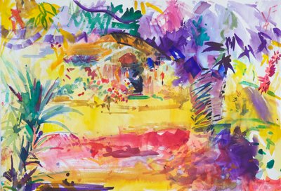 Gauguins Garden, 2011 (wc em papel) de Peter Graham (Contemporary)
