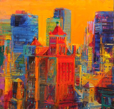 Midtown Manhattan a partir do Waldorf de Peter Graham (Contemporary)