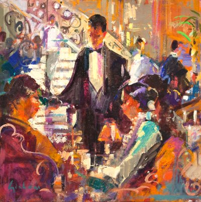 New York Plaza Fancy, 2020 (óleo sobre tela) de Peter Graham (Contemporary)