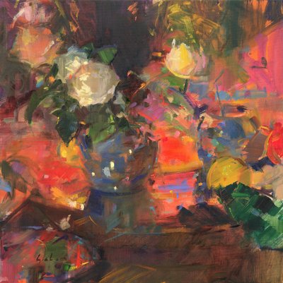 Laranjas e rosas de Peter Graham (Contemporary)