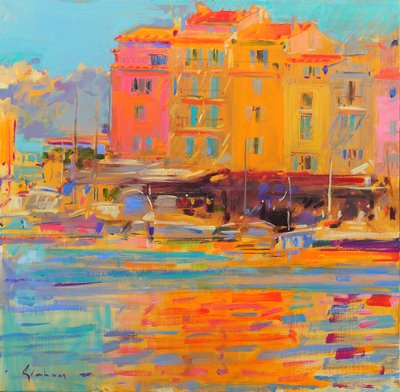 Reflexões de Saint Tropez de Peter Graham (Contemporary)