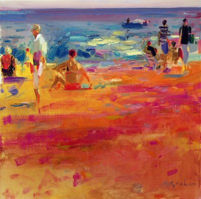 Cena da praia de Peter Graham (Contemporary)