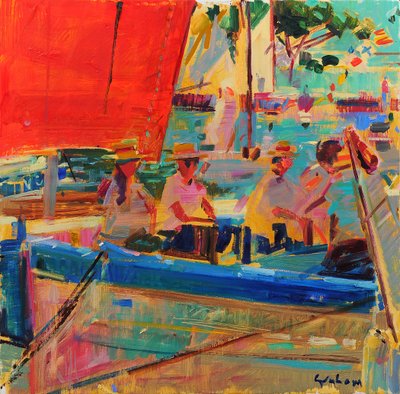 Mar cintilante Saint Tropez de Peter Graham (Contemporary)