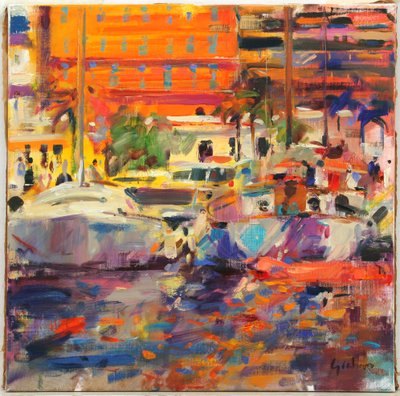 Riviera em Menton de Peter Graham (Contemporary)