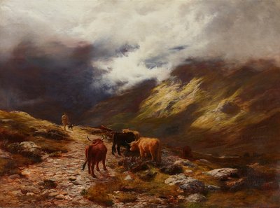 A Mountain Road (óleo sobre tela) de Peter Graham