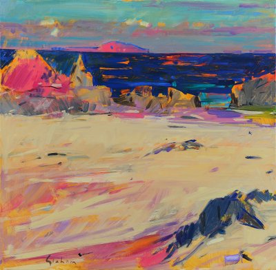 Pedra da Catedral, Iona, 2022 (petróleo) de Peter Graham