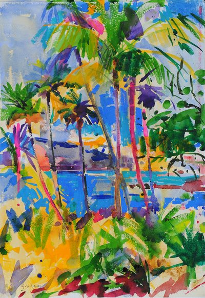 Maui Aloha, 2023 (aguarela) de Peter Graham