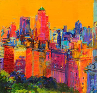 Dias de Nova Iorque, 2021 (óleo sobre tela) de Peter Graham