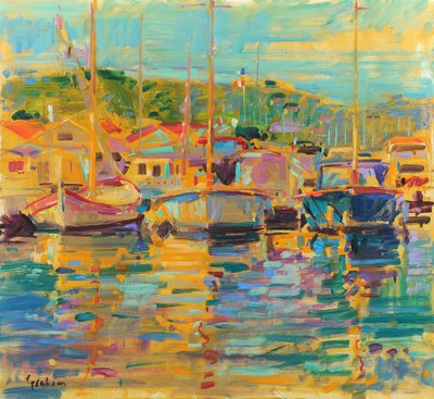 Manhã de Saint-Tropez, 2018 (óleo sobre tela) de Peter Graham