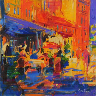 Villefranche-sur-Mer, Beau Rivage (óleo sobre tela) de Peter Graham