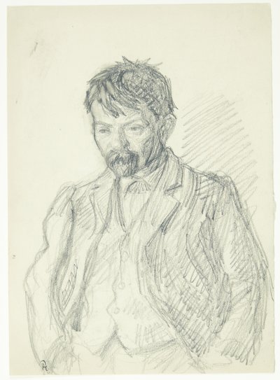 Retrato do pintor Jens Birkholm. Meia figura de Peter Hansen