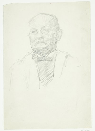 Retrato do pintor Kristian Zahrtman. Imagem do busto de Peter Hansen