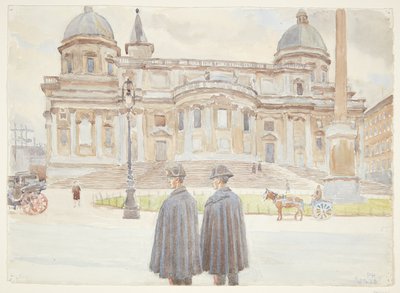 Dois Carabinieri fora de Santa Maria Maggiore de Peter Hansen