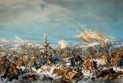 Atravessando o rio Berezina, Rússia, 27 de novembro de 1812 1844. de Peter Heinrich Lambert von Hess