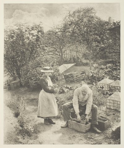 A Garden End (Suffolk) de Peter Henry Emerson