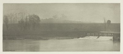 Um dia de chuva no açude de Flander de Peter Henry Emerson