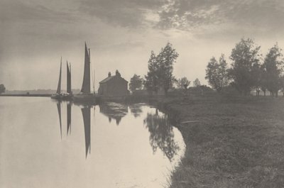 Cantley: Wherries Waiting for the Turn of the Tide de Peter Henry Emerson