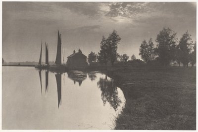 Cantley: wherries à espera da mudança da maré de Peter Henry Emerson