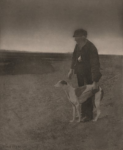 O caçador furtivo - Uma lebre em vista, 1888 (foto) de Peter Henry Emerson
