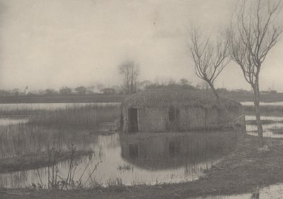 Uma casa-barco de junco de Peter Henry Emerson and T.F. Goodall