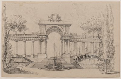 Elevação arquitetônica de Peter Hubert Des Vignes