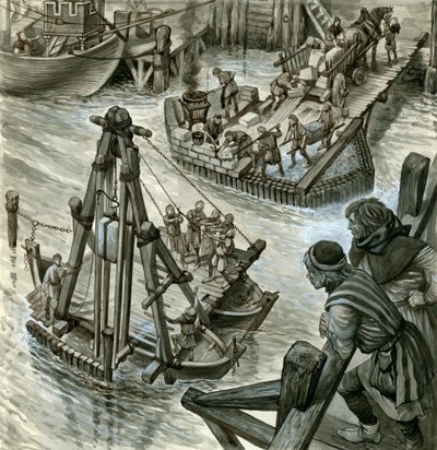 Edifício da antiga ponte de Londres de Peter Jackson