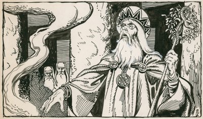 Druidas (tinta no papel) de Peter Jackson