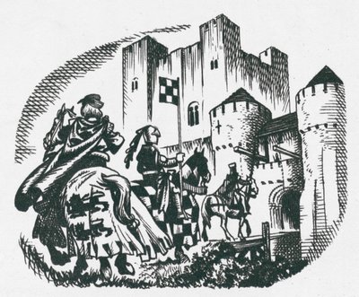 O castelo de Guildford, atualmente em ruínas, foi em tempos a residência favorita dos nossos primeiros reis (litografia) de Peter Jackson