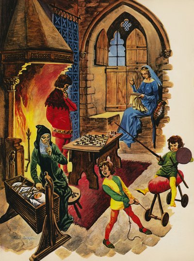 Dentro da sala de estar de um castelo medieval de Peter Jackson