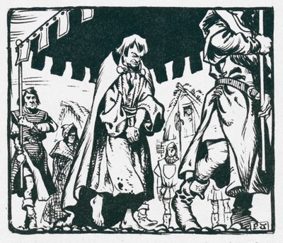 O rei Henrique II a cumprir penitência pelo assassínio de Thomas A Becket (litografia) de Peter Jackson