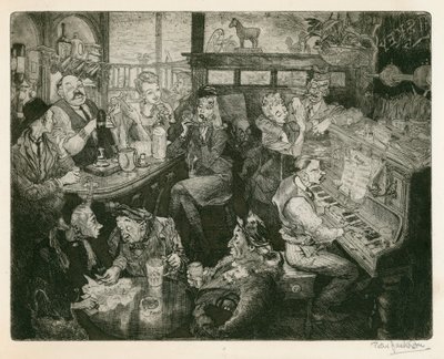 Cena do pub de Londres WW2 de Peter Jackson