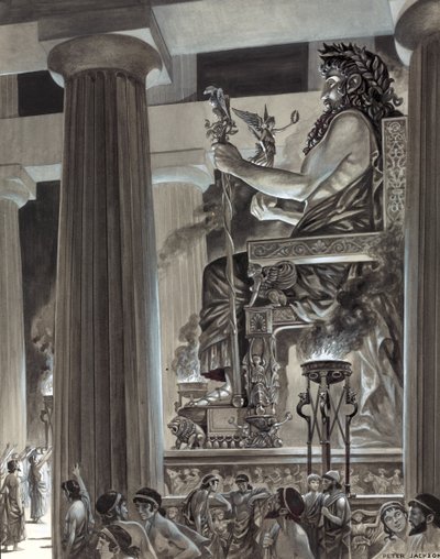 Estátua, de, zeus, em, olympia de Peter Jackson