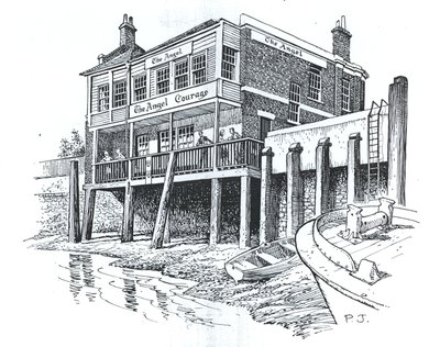 The Angel, Bermondsey, London (tinta no papel) de Peter Jackson