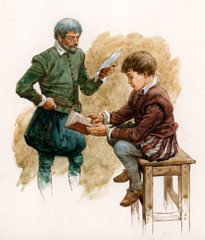 Tudor boy sendo ensinado de Peter Jackson