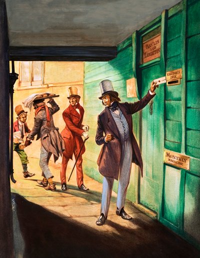 Quando eles eram jovens: Charles Dickens (guache no papel) de Peter Jackson