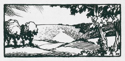 Cruz de Whiteleaf, gravada na rocha calcária de Chilterns (litografia) de Peter Jackson