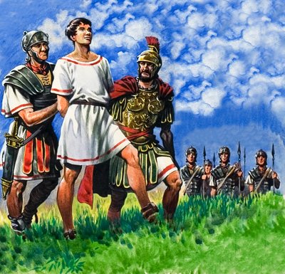 Jovem britânico preso por soldados romanos de Peter Jackson