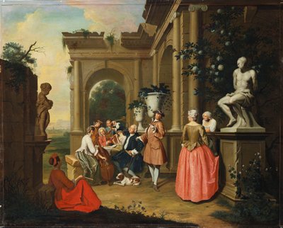 Um concerto de um pórtico, 1739 de Peter Jacob Horemans