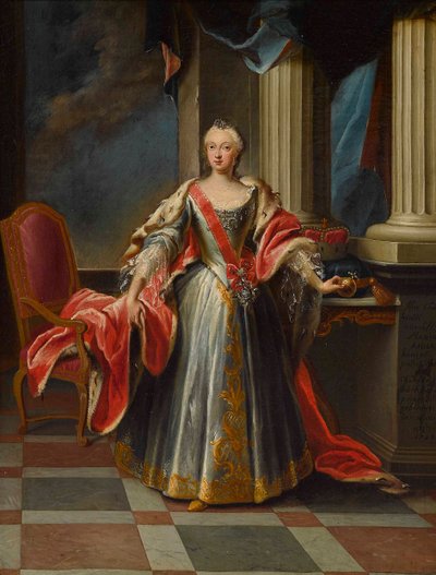Retrato de Maria Anna Sophia da Saxônia 1728-1797, Electress da Baviera. de Peter Jacob Horemans