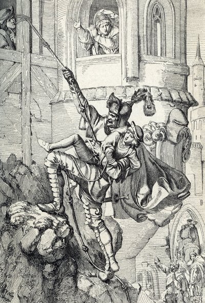 Prinzenraub: rapto dos príncipes Ernest e Albert, filho de Frederick II da Saxónia em Julho de 1455 pelo cavaleiro Kunz von Kaufungen (Kunz raptou Frederick da Saxónia dois filhos, Ernest e Albert, do castelo de Altenburg no que foi chamado o Príncipe de Peter Johann Nepomuck Geiger