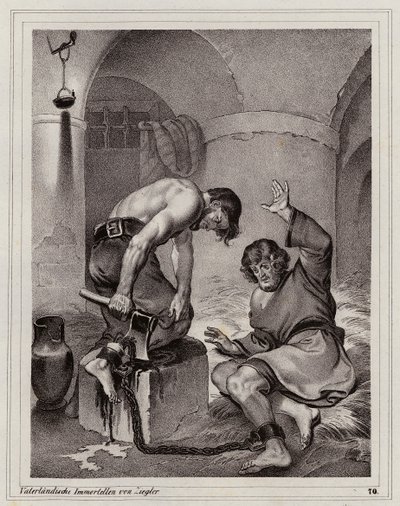 Fuga de Andreas Budiats, escudeiro de Emerich von Lowenstein de Peter Johann Nepomuk Geiger