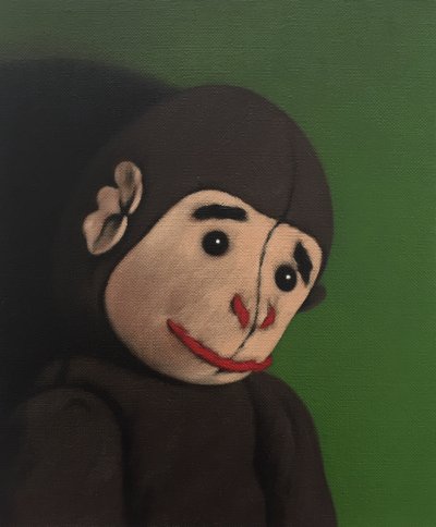 Retrato de macaco a verde, 2005 de Peter Jones