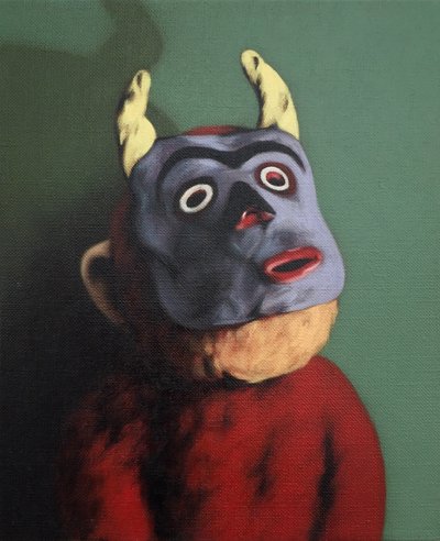 Macaco em Máscara de Vaca, 2005 de Peter Jones