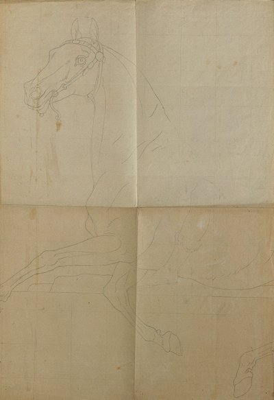 Desenho de contorno para "Rüdiger e Angelika" de Peter Krafft