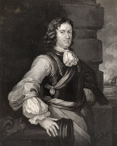 Edward Montagu, gravado por HT Ryall, de &39;The National Portrait Gallery Volume IV&39;, publicado em 1820 de Peter Lely