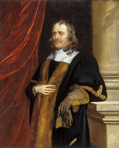 Retrato de P. Lenéve, vereador de Norwich, 1656-8 (oncanvas de óleo) de Peter Lely